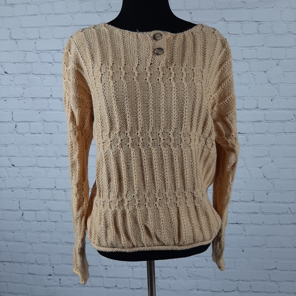 Vintage Nuggets 2 button Rolled Edge Sweater S